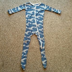KicKee Pants Gray Whale Footie w/ Zipper